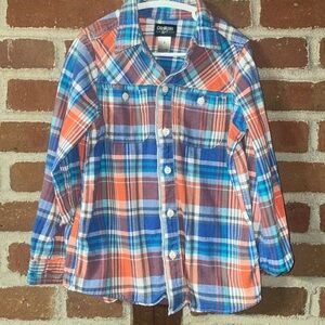 Oshkosh plaid shirt, size 7. Think Spring